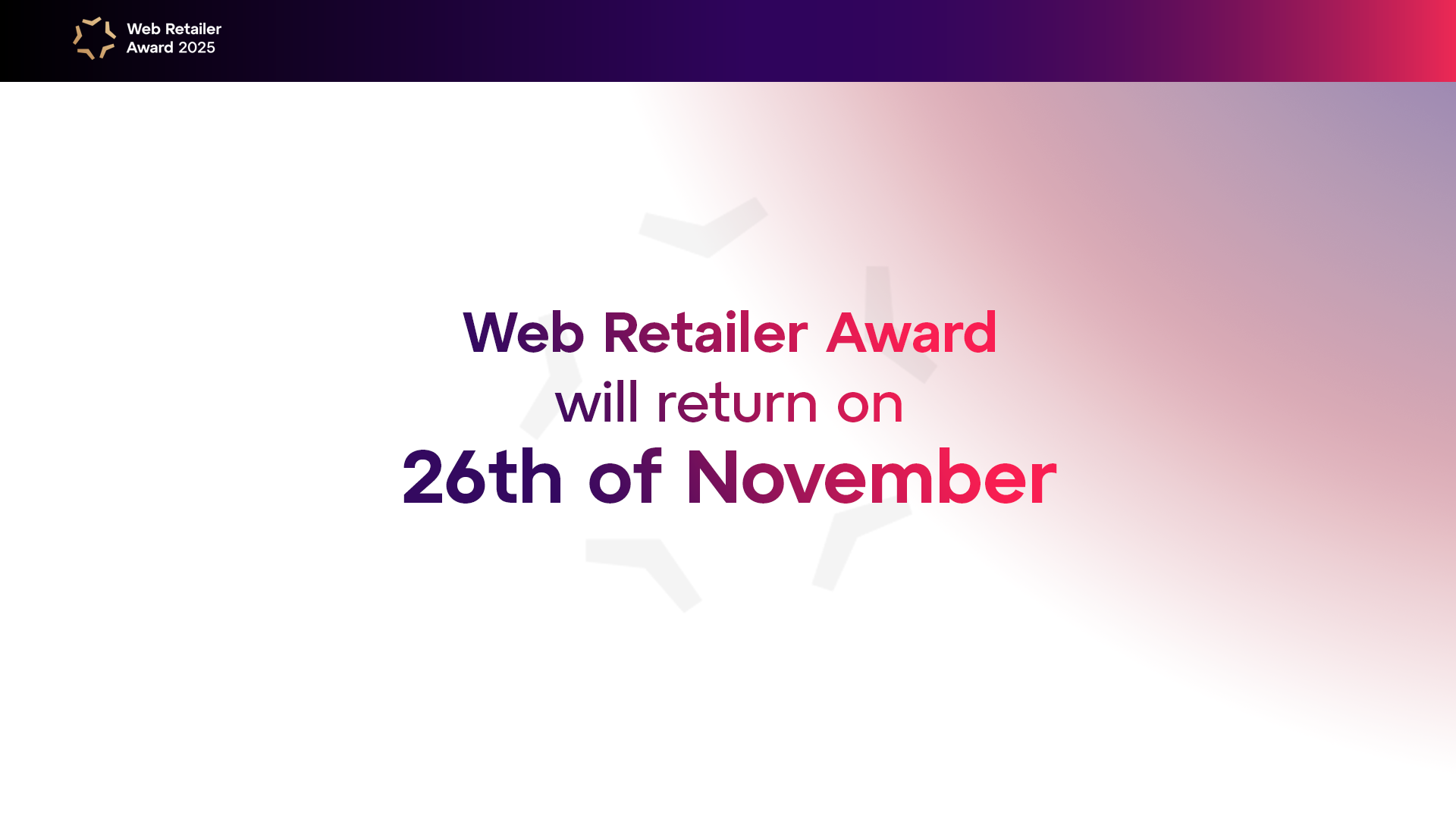 Web Retailer Award returns 1st December